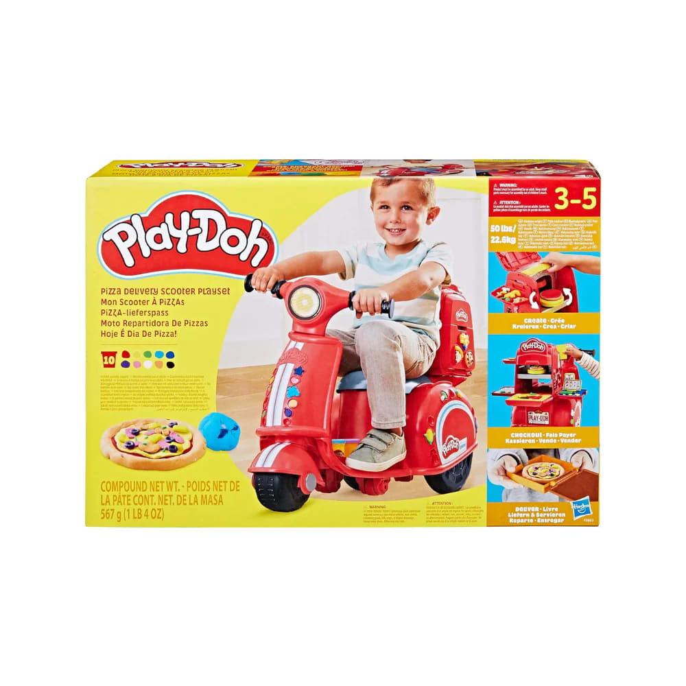 Play-Doh Pizza Delivery Scooter Set de Juego de Reparto de Pizzas – vista 1