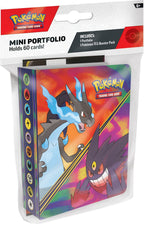 Mini portafolio Pokémon TCG Q1 2026 en su empaque, con Mega Charizard X y Mega Gengar en la portada