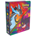 Portada del mini portafolio Pokémon TCG con Mega Charizard X y Mega Gengar