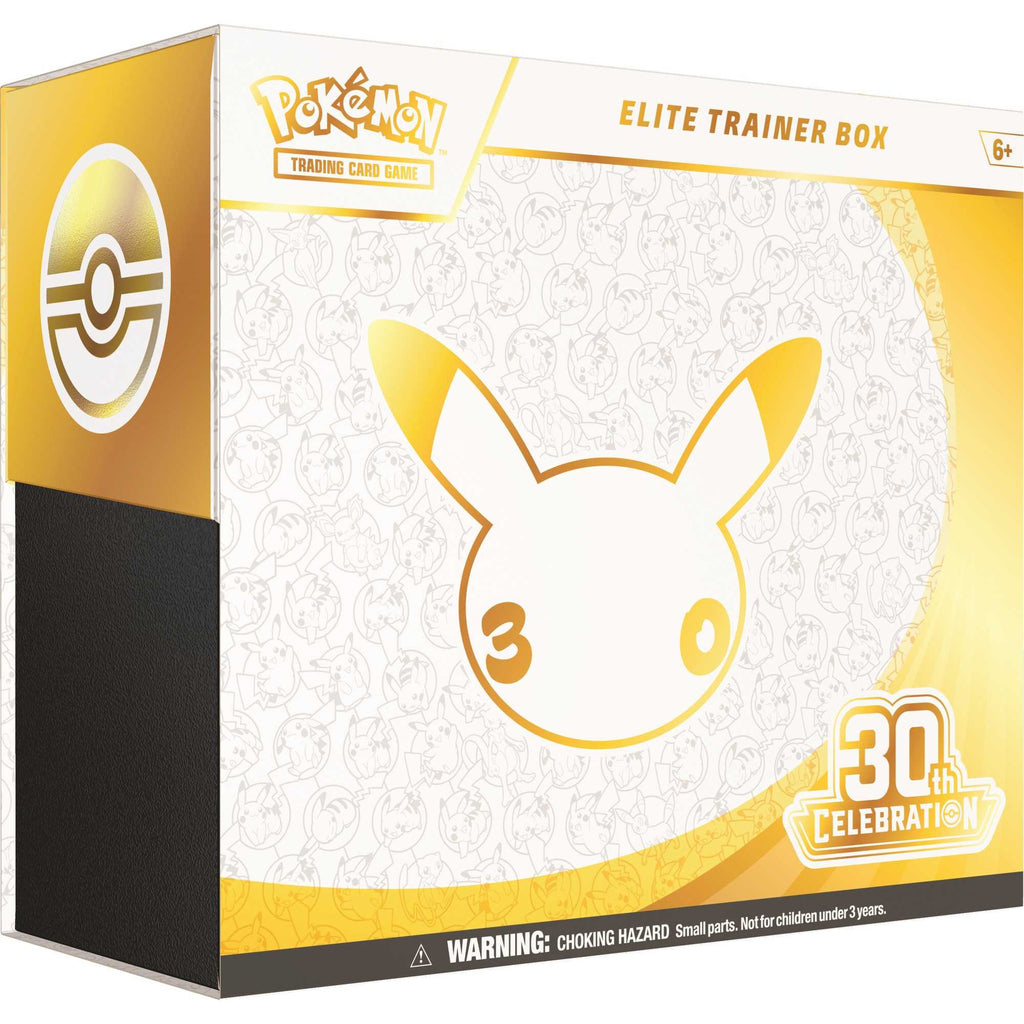 Caja Elite Trainer Box 30th Celebration en perspectiva lateral izquierda