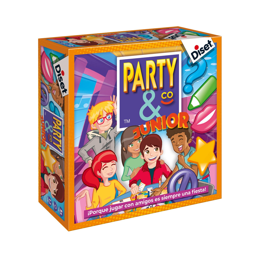 Caja del juego Party & Co. Junior de Diset vista en ángulo