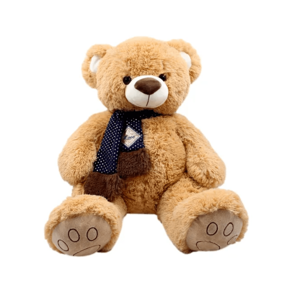 Peluche Oso con Bufanda 30 cm Marrón o Beige Extra Suave – vista 1