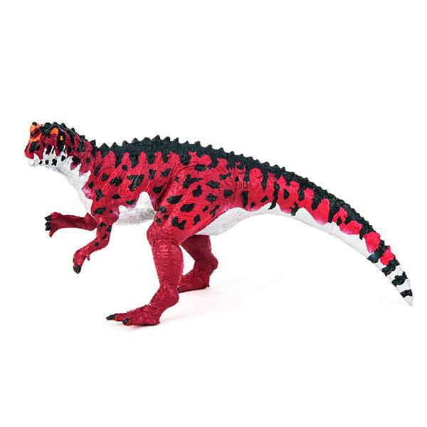 Figura de dinosaurio Ceratosaurus nasicornis rojo con franjas negras de Terra