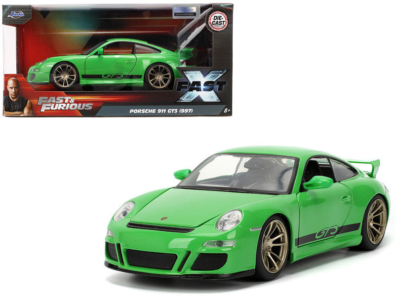 Fast & Furious Porsche 911 GT3 (997) Verde Escala 1:24 – Jada Toys