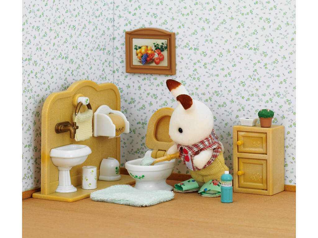 Sylvanian Families Set Hermano Conejo Chocolate con Baño – vista 1