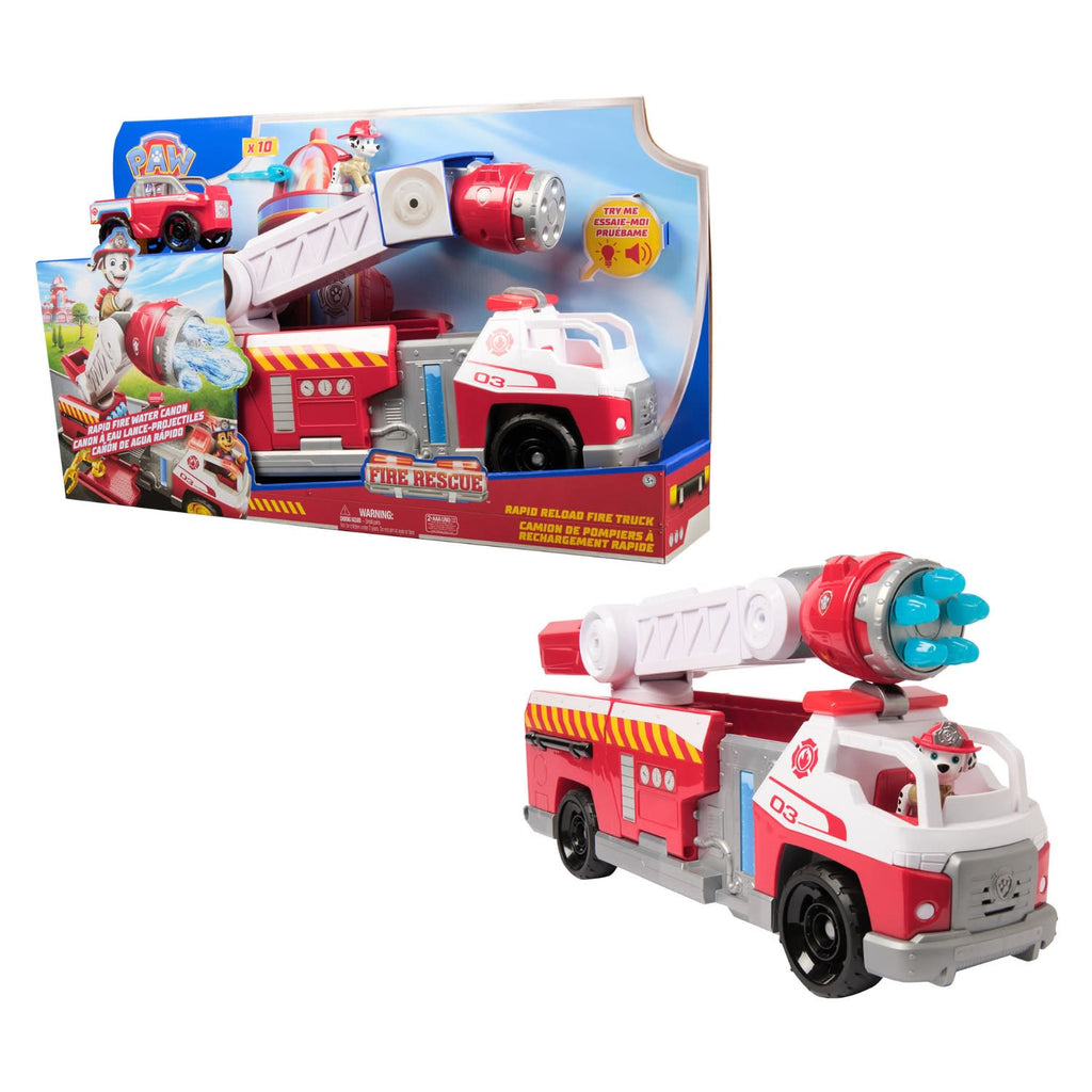 Paw Patrol Fire Rescue Camión de Bomberos Deluxe con Marshall – Spin Master