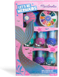 Caja del set de uñas Martinelia Let's Be Mermaids con esmaltes y rueda de gemas