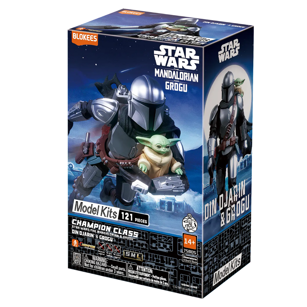 Blokees Star Wars Champion Class CC05 Din Djarin y Grogu Figura Armable – vista 1