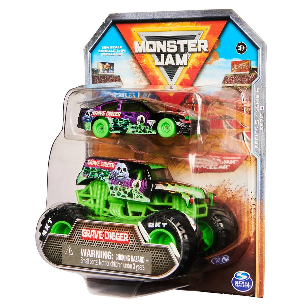 Monster Jam Camión y Auto de Carrera Escala 1:64 Surtido – vista 3