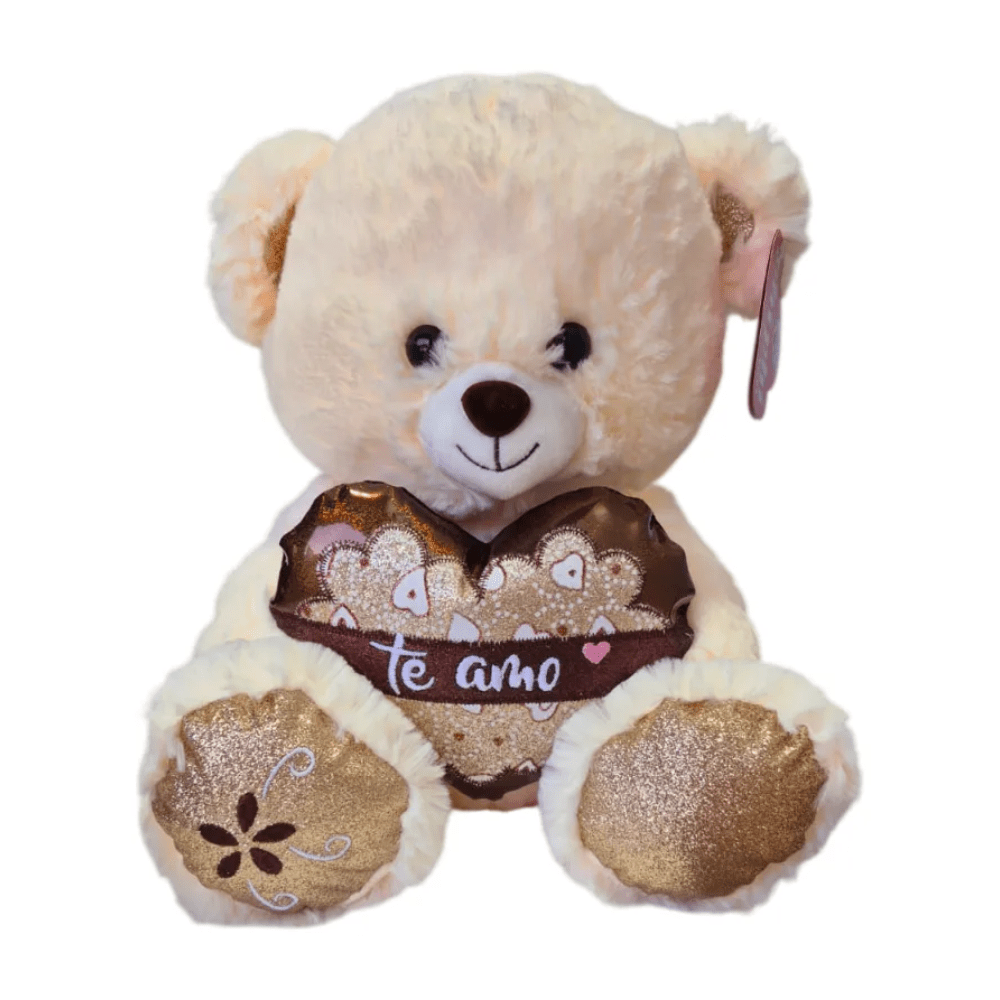 Peluche Oso Blanco con Corazón Extra Suave – vista 1
