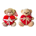Peluche Oso con Corazón Blanco o Marrón – vista 1