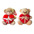 Peluche Oso con Corazón Blanco o Marrón – vista 1