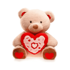 Peluche Oso Beige con Corazón Extra Suave – vista 1
