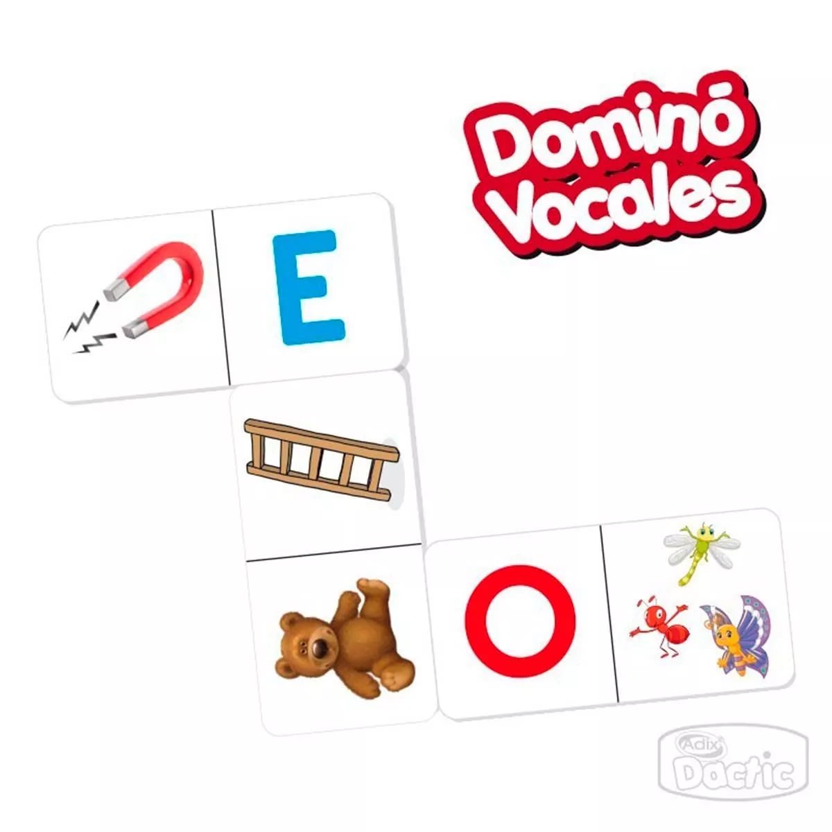 Dactic Dominó Sonido Inicial Vocales de Cartón Juego Educativo – vista 2