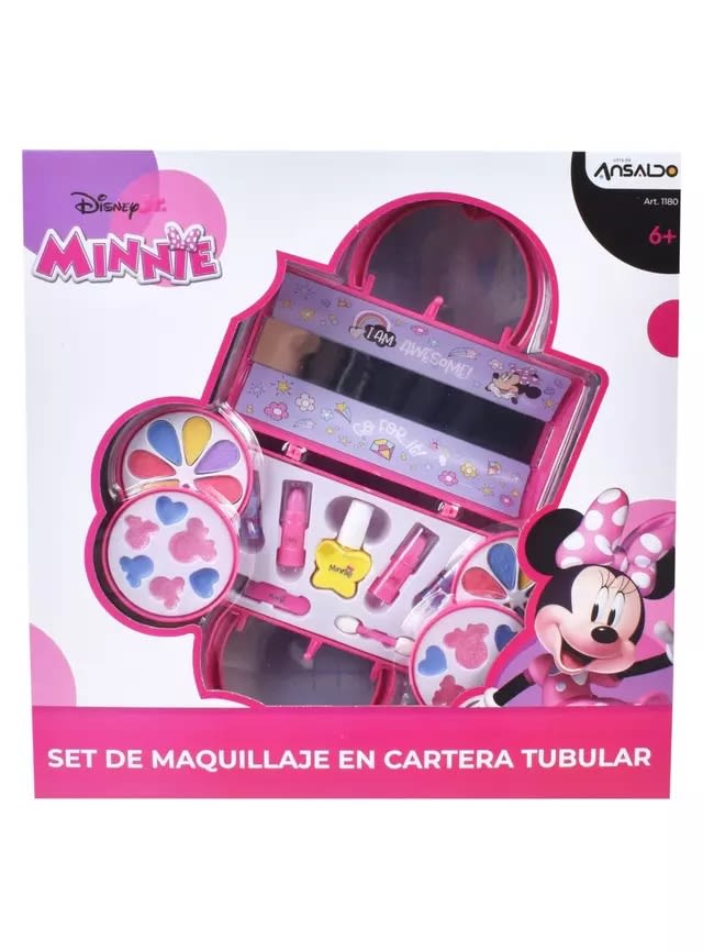 Disney Minnie Mouse Set de Cosméticos Cartera Tubular de Tres Pisos con Espejo – vista 3