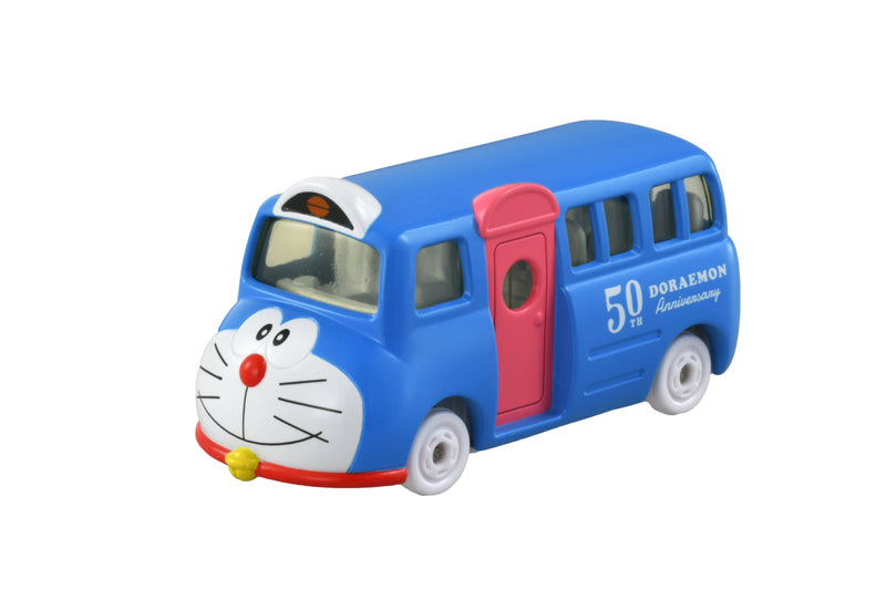 Dream Tomica No. 158 bus Doraemon 50th Anniversary, vista lateral izquierda con cara de Doraemon