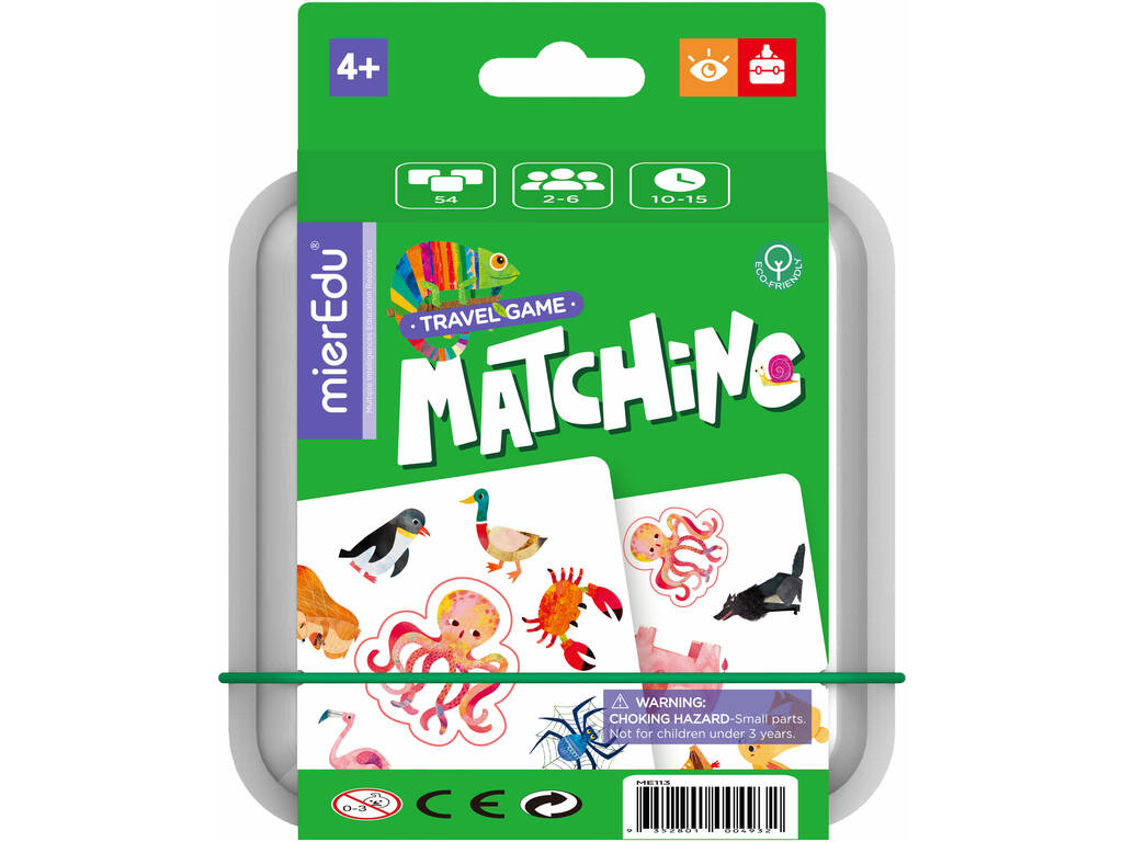 Juego de viaje Matching mierEdu, envase cerrado con banda elástica