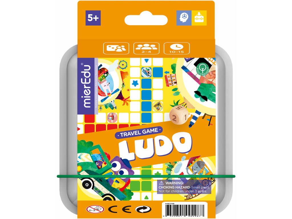 Envase cerrado del juego de viaje Ludo mierEdu