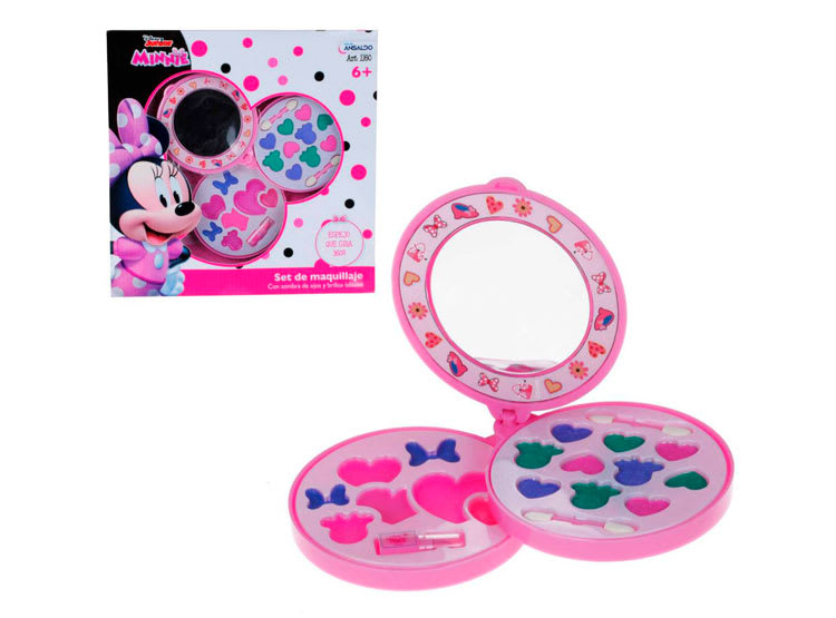 Disney Minnie Cosmetiquero Circular de 3 Pisos con Espejo – vista 1