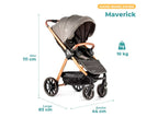 Pikaboo Maverick Coche Travel System Negro con Silla de Auto – vista 2
