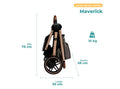 Pikaboo Maverick Coche Travel System Negro con Silla de Auto – vista 1