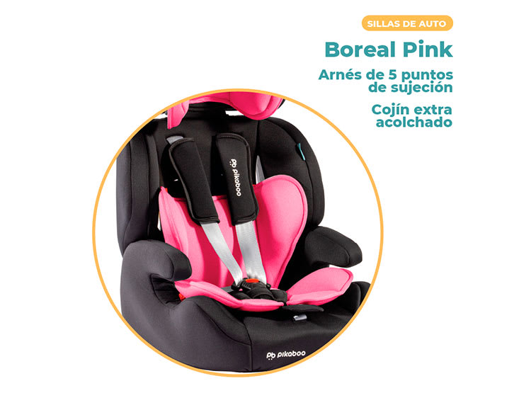 SILLA AUTO BUTACAPIKABOO -  BOREAL PINK INTEK