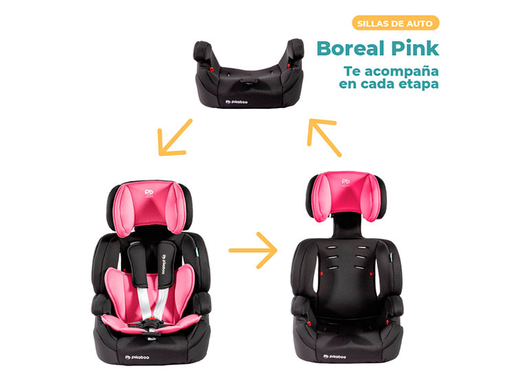 SILLA AUTO BUTACAPIKABOO -  BOREAL PINK INTEK