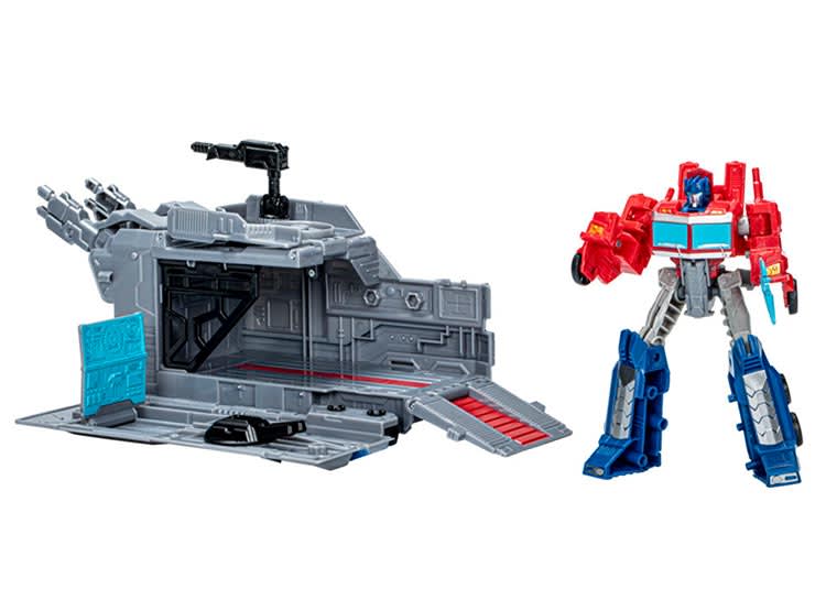 Transformers EarthSpark Optimus Prime con Remolque de Combate – vista 2