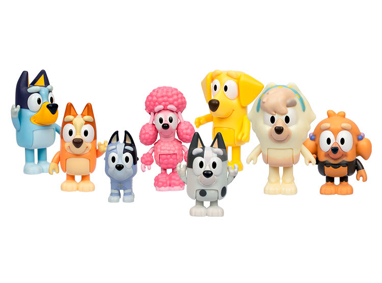 Bluey Family & Friends Pack de 8 Figuras Articuladas – vista 1