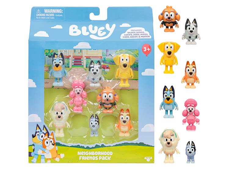 Bluey Family & Friends Pack de 8 Figuras Articuladas – vista 2