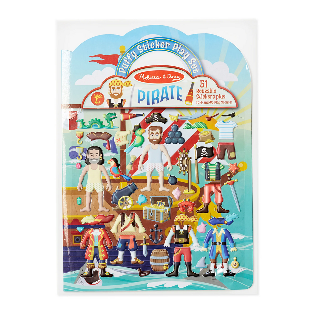 Melissa & Doug Set de Stickers Reutilizables con Relieve Piratas – vista 5