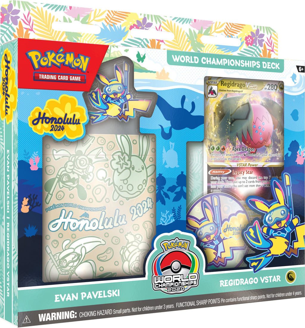 Caja del mazo World Championships 2024 de Evan Pavelski con Regidrago VSTAR