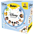 Caja redonda del juego Dobble Disney Edition vista en ángulo
