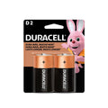 Blíster Duracell con 2 pilas alcalinas tamaño D, color cobre y negro