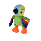 Peluche Lorito Pepe en vista tres cuartos