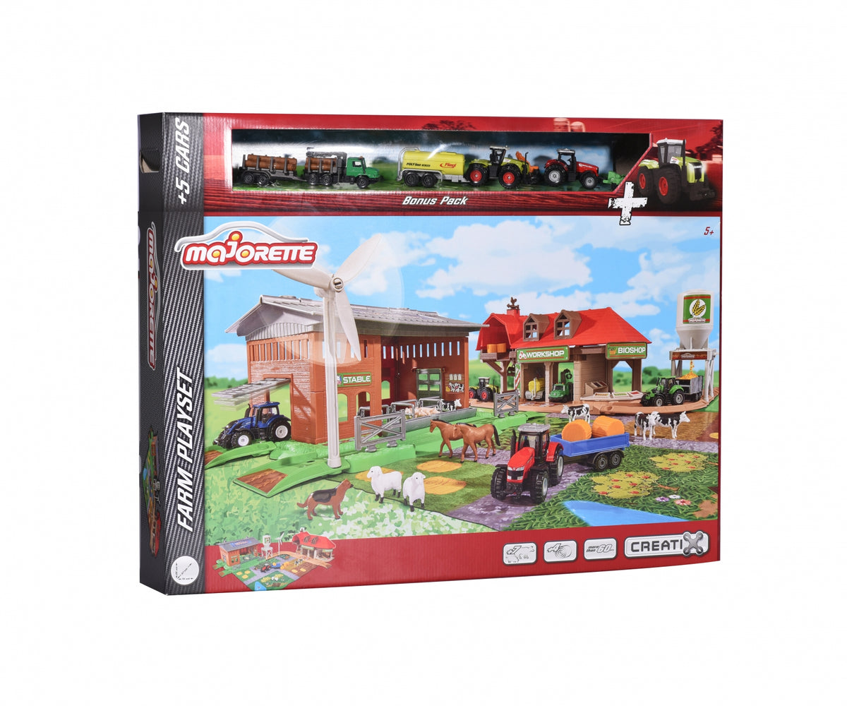 Caja del Majorette Creatix Farm Playset con pack de vehículos incluido