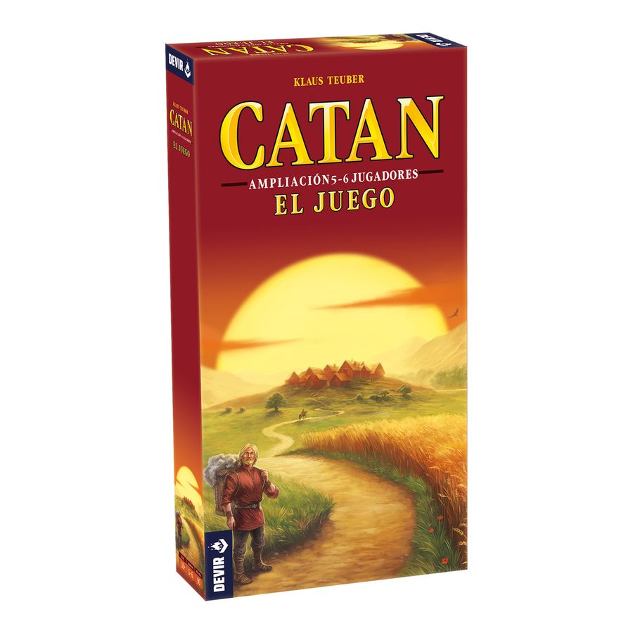Caja de Catan ampliación 5-6 jugadores en perspectiva lateral