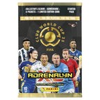 Empaque del starter pack Panini Adrenalyn XL Club World Cup 25 con álbum, tablero y 4 sobres