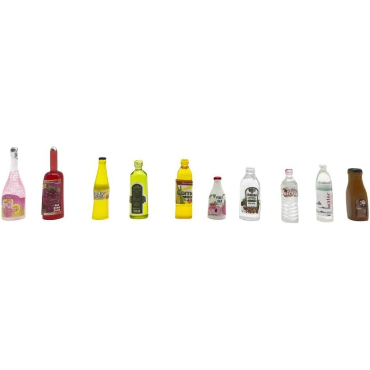 Miniaturas que pueden salir en Mini World serie 1: botellas, pan y alimentos