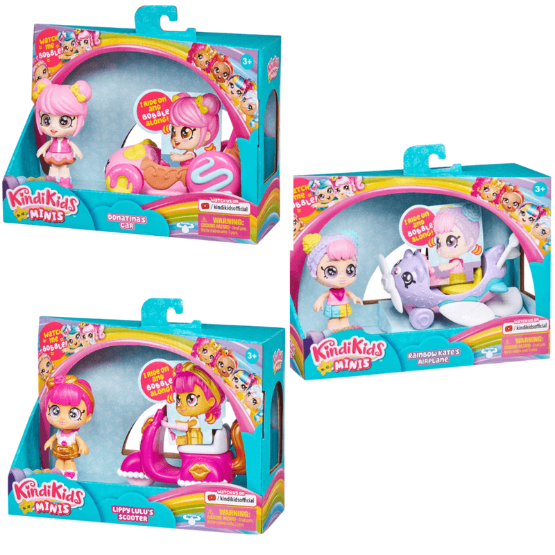 Kindi Kids Mini Vehículo con Muñeca Serie 1 Surtido – vista 1