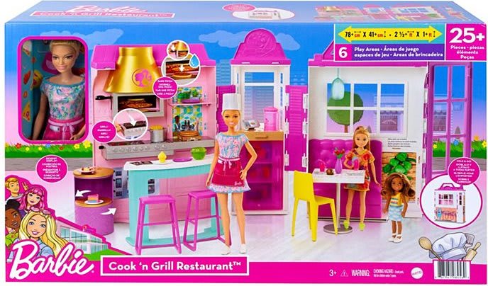 Barbie Restaurante Set de Juego con Muñeca – vista 1