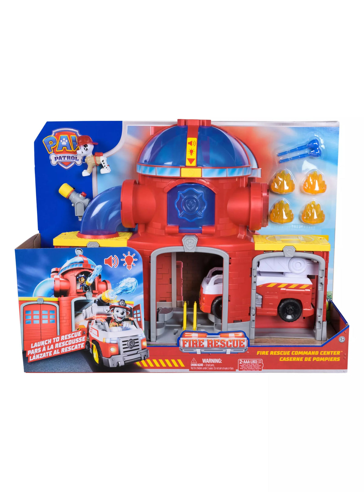 Paw Patrol Fire Rescue Estación de Bomberos con Marshall y Camión – vista 2