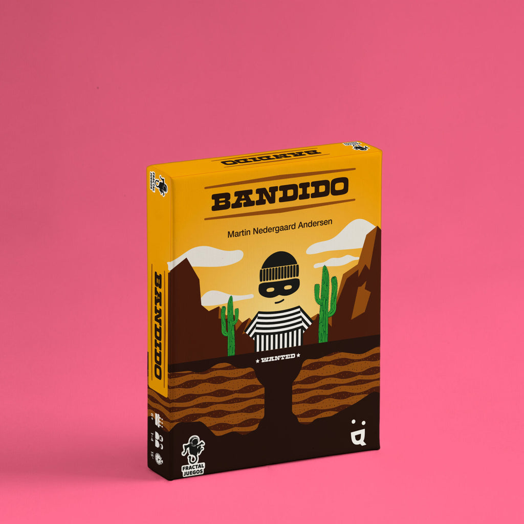 Caja de Bandido en 3D sobre fondo rosado