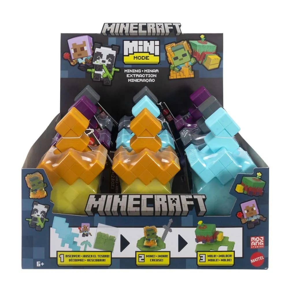 Minecraft Mini Mining Figura Sorpresa con Arena Moldeable – vista 1