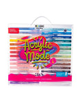 Estuche transparente Mooving Acrylic Mode con 30 marcadores acrílicos de colores y manilla