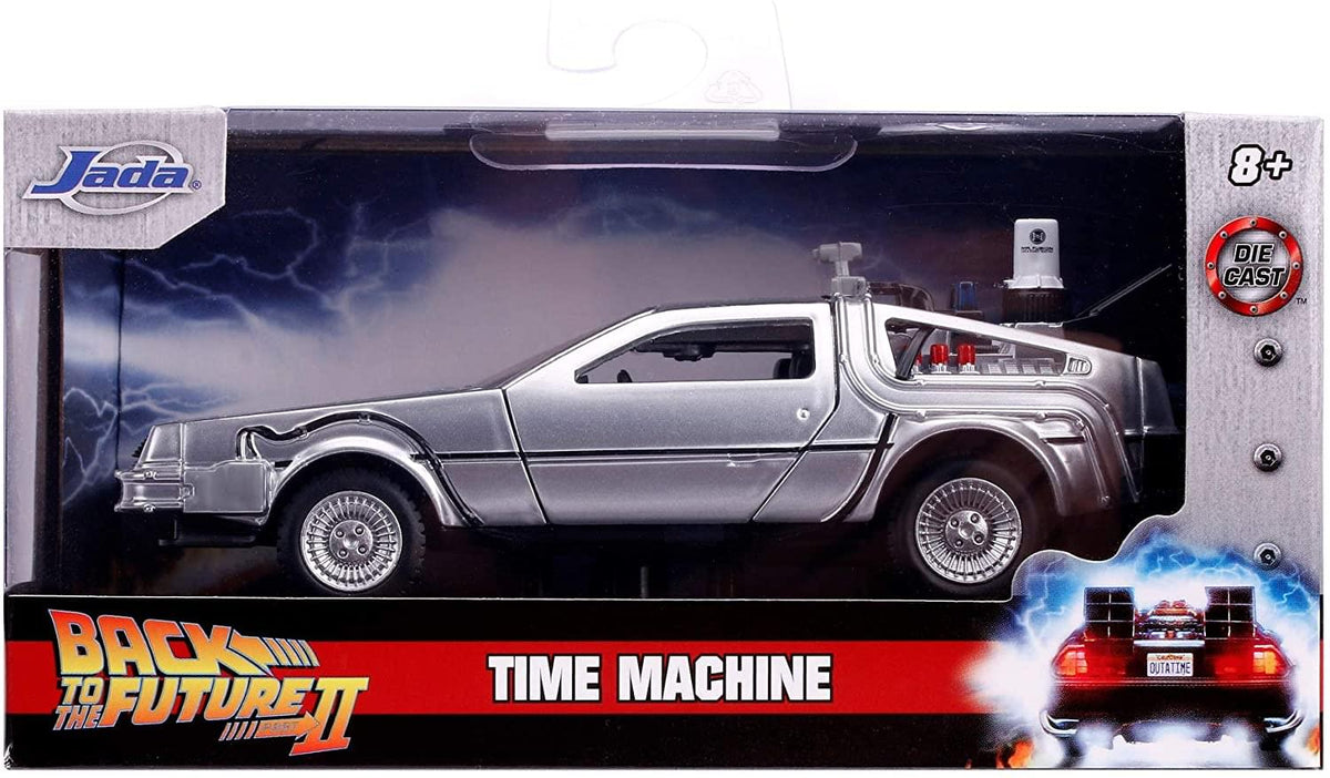 Caja Hollywood Rides del DeLorean Time Machine de Volver al futuro II