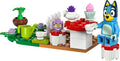 Set Lego Bluey Fiesta de té armado con Bluey, Chattermax, tetera y cupcake