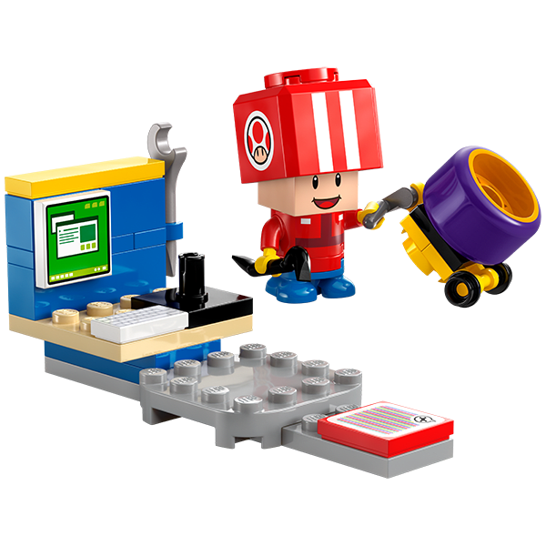 LEGO Super Mario Mario Kart Toad Pit Crew Set de Construcción – vista 2