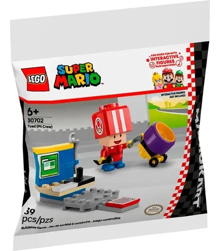 LEGO Super Mario Mario Kart Toad Pit Crew Set de Construcción – vista 1