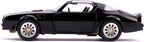 Vista lateral del Pontiac Firebird negro escala 1:32